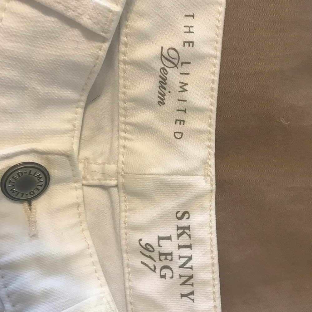 The Limited white skinny jeans